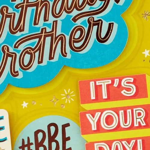 Vista 5 de Hallmark Tarjeta de cumpleaños para hermano de hermana (Cheers to You)