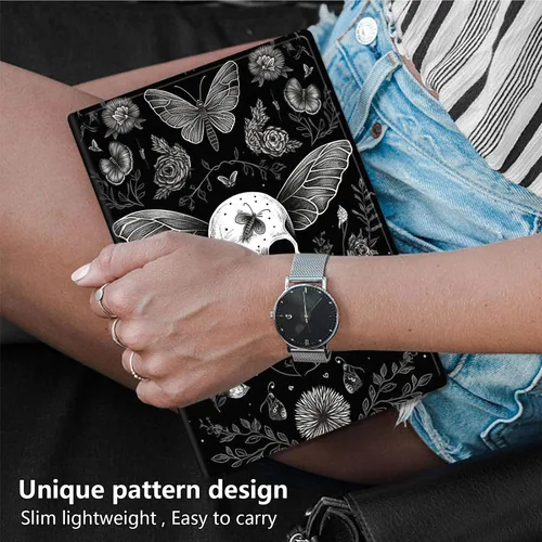 Vista 8 de Funda para Kindle básico de 6 pulgadas (11.ª generación), múltiples ángulos, piel sintética, delgada, con función de encendido y apagado automático