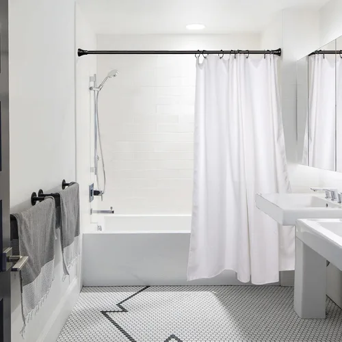 Vista 6 de Utopia Alley HK9BK - Juego de 12 anillos para cortina de ducha para baño, color negro