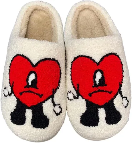 Cute Slippers for Women Men Soft Plush Warm Couples Slides Home Slippers