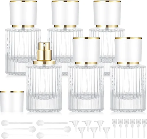 Vista 12 de Teenyyou 6 botellas vacías de perfume de vidrio de 30/50/3.4 fl oz a granel para fabricantes de perfumes, botellas de colonia atomizadoras