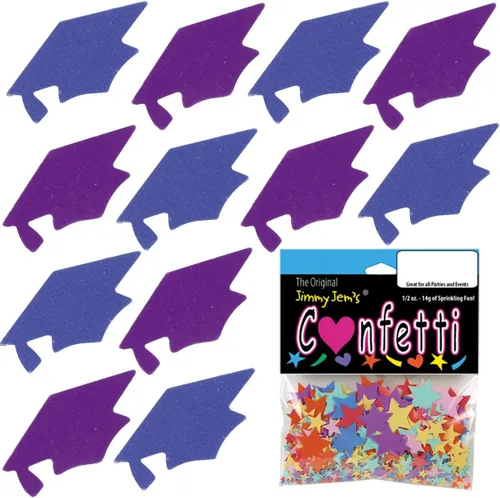 Vista 92 de Confetti Grad Cap Negro, Azul Marino Combo - 2 bolsas de media onza (1 oz)