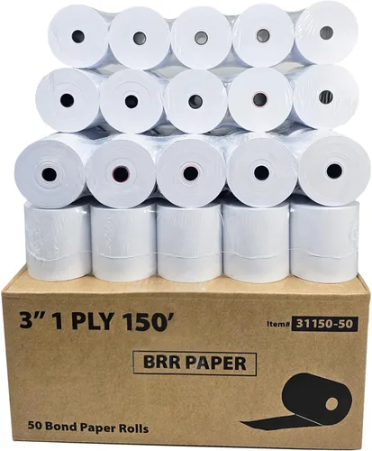 Vista 19 de (200 rollos) 2 1/4 pulgadas x 50 pies - Rollos de papel térmico para recibo de 55 GSM, papel alemán de calidad premium, se adapta a todos