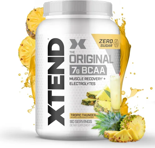 Vista 15 de Xtend Polvo Original BCAA, 7g de BCAAs y 2.5g de L-Glutamina para la Recuperación Muscular, Hidratación y Músculo Delgado, Bebida Sin Azúcar