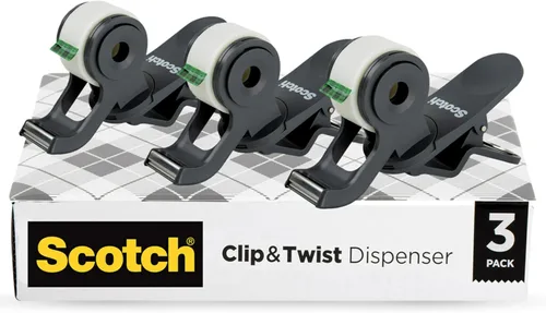 Vista 13 de Scotch - Dispensador de cinta de escritorio, ideal para envolver regalos, 1 dispensador (C19-CLIP-CCW)