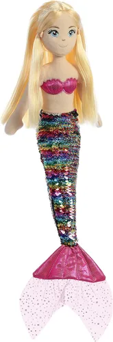 Vista 4 de Aurora® Enchanting Sea Sparkles™ Sequin Sparkles™ - Muñeca de peluche Isla - Juego imaginativo con compañeros mágicos - Perfecto para cumpleaños
