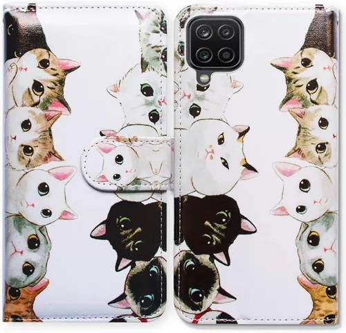 Vista 28 de Bcov Funda para Galaxy A12, funda de cuero con tapa y soporte para ranura para tarjeta y soporte para Samsung Galaxy A12 2021