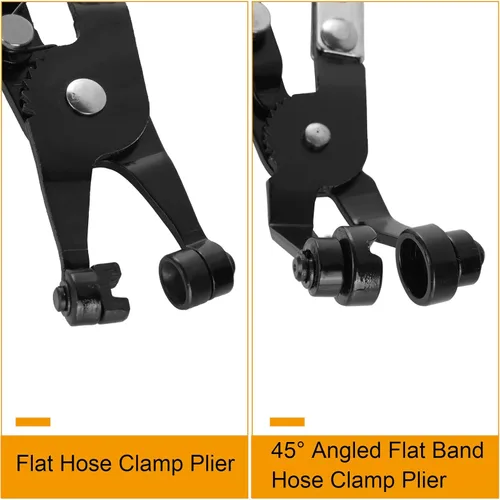 Vista 4 de Juego de 6 alicates de abrazadera de manguera de banda plana, pinzas de manguera de banda plana, ganchos de extracción de manguera, herramientas