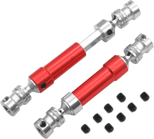 ShareGoo - Juego de 2 ejes de transmisión de aleación para eje central trasero compatible con WLtoys 12428 12423 12628 FY03 1/12 RC Car Rock