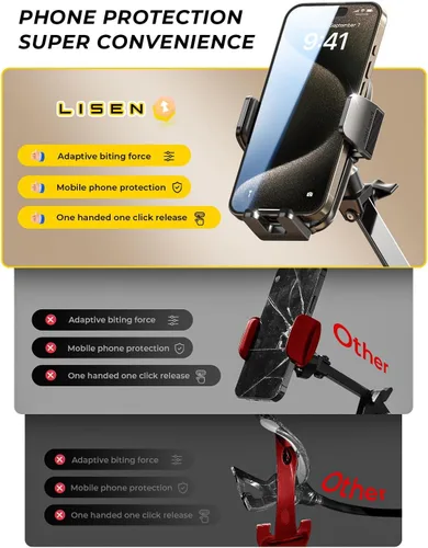 Vista 9 de LISEN Soporte de cuello de cisne para escritorio de cama [3ª actualización], soporte de teléfono celular para escritorio, cama, accesorios