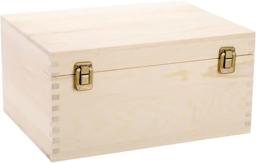 Vista 9 de Frcctre Paquete de 2 cajas de madera sin terminar de 12 x 9 x 3 pulgadas, caja decorativa de madera de pino natural sin terminar, caja de regalo