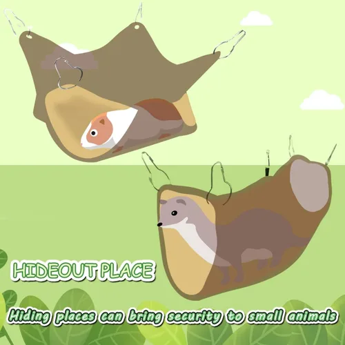 Vista 3 de LEFTSTARER Hamaca de conejillo de indias, hurón, rata de juguete, jaula de animales pequeños, accesorios para túnel y litera para rata, hurón