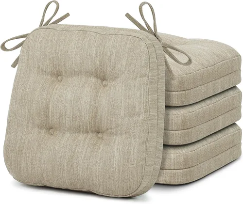 Vista 11 de Shinnwa Juego de 2 cojines para silla de comedor, cojines para silla de cocina de espuma viscoelástica de doble capa, almohadillas de asiento