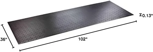 Vista 2 de Supermats alfombrilla para máquinas de remo de PVC sólido (3 pies x 8.5 pies).