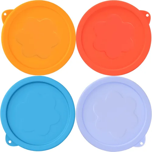 Vista 14 de 1 taza, 2 tazas, 4 tazas, 7 tazas, tapas redondas de repuesto de silicona para cuencos de vidrio Pyrex, paquete de 4, aptos para microondas