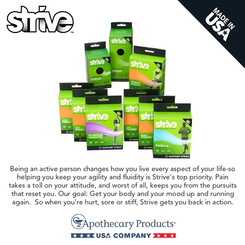 Vista 6 de STRIVE Envoltura de terapia infrarroja de compresión de 6 x 100 pulgadas para muñeca, brazo, pierna, tobillo, codo. Mejora el flujo sanguíneo, Negro