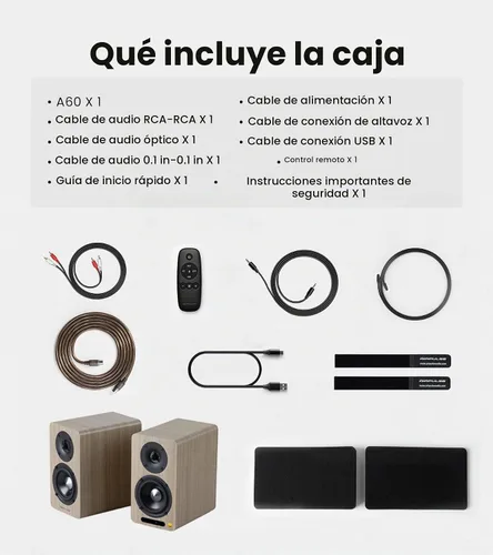 Vista 9 de Edifier Airpulse A60 - Altavoces Bluetooth de alta resolución para Nogal