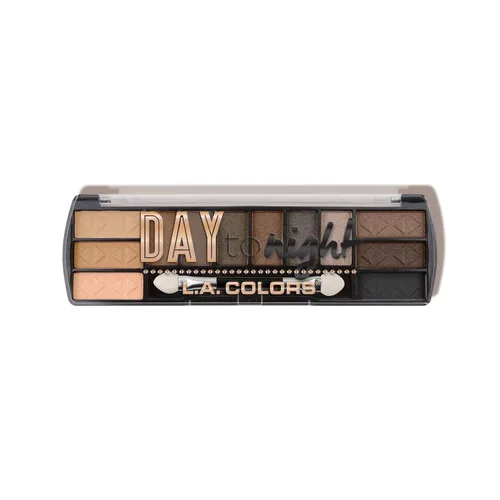 Vista 14 de L.A. COLORS Day to Night - Paleta de sombras de ojos, 12 colores, After Dark CES432