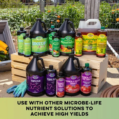 Vista 6 de Microbe Life Hydroponics PH21350 Spray foliar premium y inmersión de raíces estimula la producción de raíces, construye masa de raíces, 1 galón