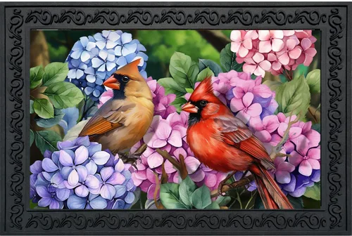 Vista 4 de Briarwood Lane Felpudo de pájaros y flores