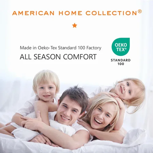 Vista 5 de American Home Collection - Juego de sábanas y fundas de almohada estampadas de 6 piezas, con 14 pulgadas de caída; sábanas de microfibra con doble