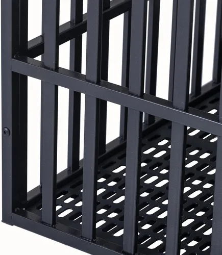 Vista 6 de Jaula para perros resistente de 38 pulgadas, jaula para perros de metal fuerte para perros grandes y medianos con parte superior y bandeja