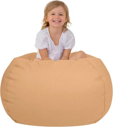 Vista 34 de Aubliss - Silla de almacenamiento para peluches en forma de puf (Estrella Aqua, Mediana (32"))