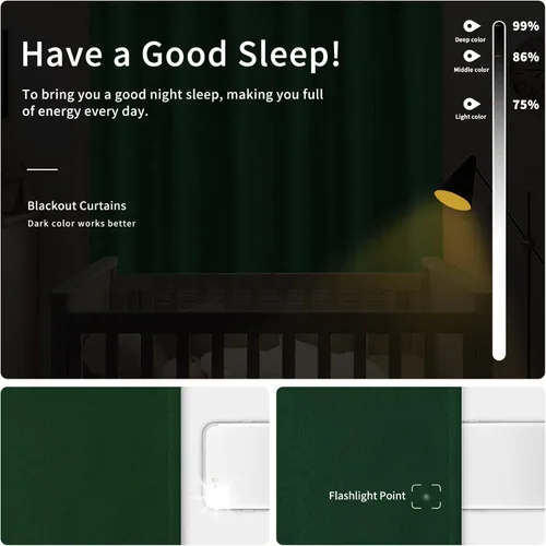 Vista 62 de Easy-Going - Cortinas opacas para dormitorio, aislamiento térmico sólido con ojales, cortinas de ventana para reducción de ruido, cortinas