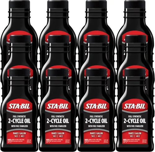 Vista 16 de STA-BIL Aceite sintético completo de 2 ciclos, con estabilizador de combustible para hasta 12 meses de protección, mezcla múltiple de 5 galones