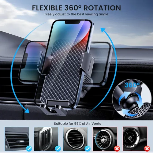 Vista 5 de Soporte de teléfono para coche, soporte de teléfono celular manos libres, soporte para ventilación de automóvil, soporte para automóvil, compatible