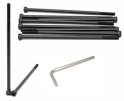 Vista 126 de iexcell - Juego de 100 tornillos de cabeza hexagonal M2 x 4 mm, paso de rosca 0.4 mm, acero de aleación grado 12.9, con acabado de óxido negro