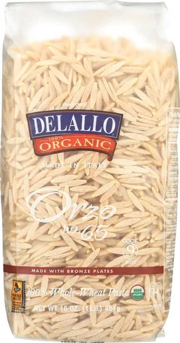 Delallo Pasta Orzo 100% Orgánica - 16 oz2
