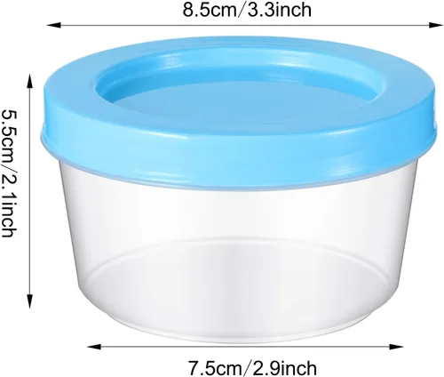 Vista 3 de Tanlade 24 recipientes de almacenamiento de alimentos para bebés, 7 onzas, pequeños recipientes de plástico con tapas, cuencos reutilizables