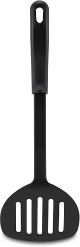 Vista 8 de AME D'ESSENCE Turner - Espátula flexible ranurada de 12 pulgadas, nailon negro, 410ºF, resistente al calor, con mango ergonómico, utensilios
