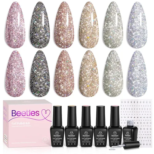 Vista 25 de Kit de esmalte de uñas de gel para primavera, verano, rojo y rosa
