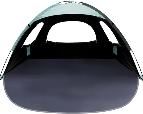 Vista 21 de WhiteFang - Tienda de campaña portátil con protección contra los rayos UV para la playa, refugio del sol para 3/4/6/8 personas, piso extensible