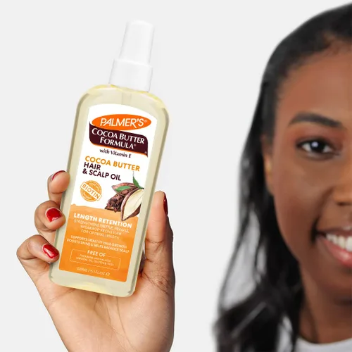 Vista 5 de Palmer's Aceite para cabello y cuero cabelludo con manteca de cacao y biotina para retener la longitud, 5.1 onzas (el embalaje puede variar)