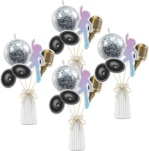 Vista 14 de Palos de centro de mesa para fiesta temática de Escocia, adornos de mesa para cumpleaños, decoración para suministros de fiesta de fin