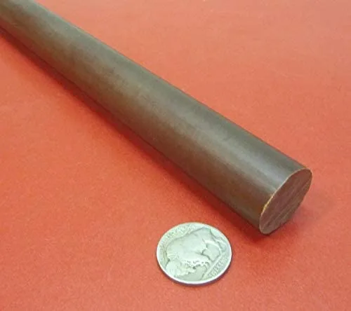 Vista 7 de Micarta XX - Varilla redonda fenólica de papel de 7/8 pulgadas de diámetro x 48 pulgadas de largo