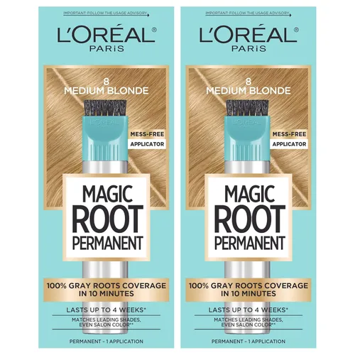 Vista 18 de L’Oréal Paris - Tinte permanente para el cabello Magic Root, kit de tinte de 10 minutos para rescatar las raíces con 100% de cobertura de canas, 2 2