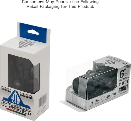 Vista 9 de UTG Mira de 6 pulgadas ITA rojo/verde CQB con punto T con soporte QD compensado