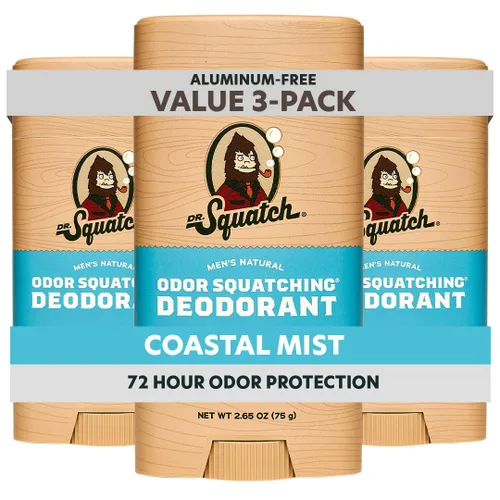 Vista 9 de Dr. Squatch - Desodorante natural para hombres - Sin aluminio, elimina el olor - Birchwood Breeze (2.65 oz, paquete de 3)