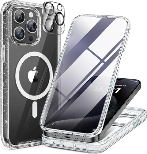 Vista 28 de Miracase Glass Series - Funda para iPhone 11 de 6.1 pulgadas, funda resistente de cuerpo completo mejorado con protector de pantalla de vidrio Negro
