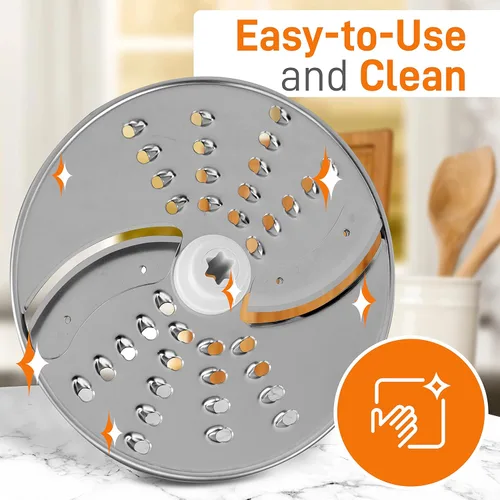 Vista 5 de NutriChef Disco de corte y trituración para procesador de alimentos, acero inoxidable, compatible con NCFP8, desmontable y extraíble, apto