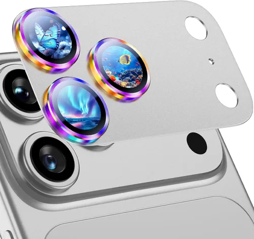 Vista 19 de Uyiton Estilo de cámara profesional para iPhone 16 Pro Max/16 Pro/14 Pro Max/14 Pro Protector de lente de cámara