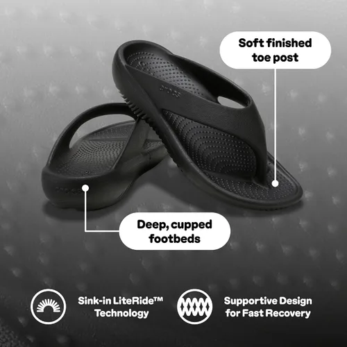 Vista 6 de Crocs Chanclas Mellow Recovery Unisex para Adultos Negro