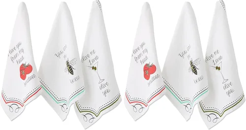 Vista 8 de DII Everyday Collection - Juego de toallas de cocina, 18 x 28 pulgadas, 3 piezas Love You
