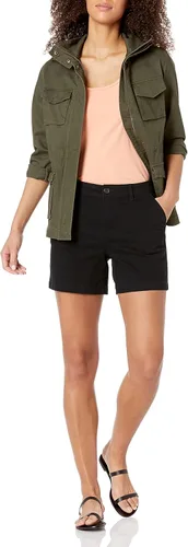 Vista 4 de Tienda Essentials Women's 5" Inseam Chino Short (Available in Straight and Curvy Fits)