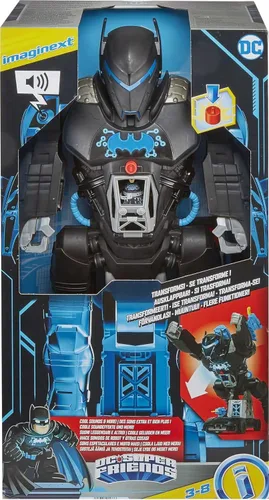 Vista 8 de Fisher-Price Imaginext DC Super Friends Batman, juguete Bat-Tech Batbot, set de juego de 61 cm de altura con luces y sonidos para juego de rol