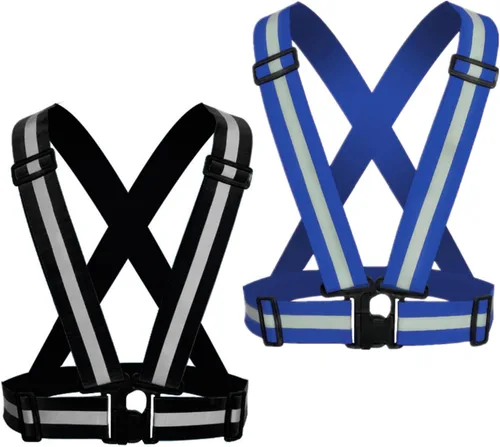 Vista 11 de Reflective Vest, High Visibility Safety Vest Straps Reflective Gear for Night Running Walking Cycling for Men Women Kids